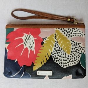 FOSSIL Keeley floral coated canvas wristlet